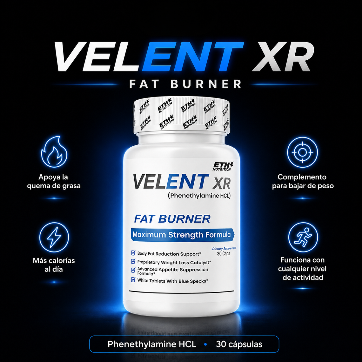 Velent Fat Burner - Quema de Grasa y Energía Metabólica