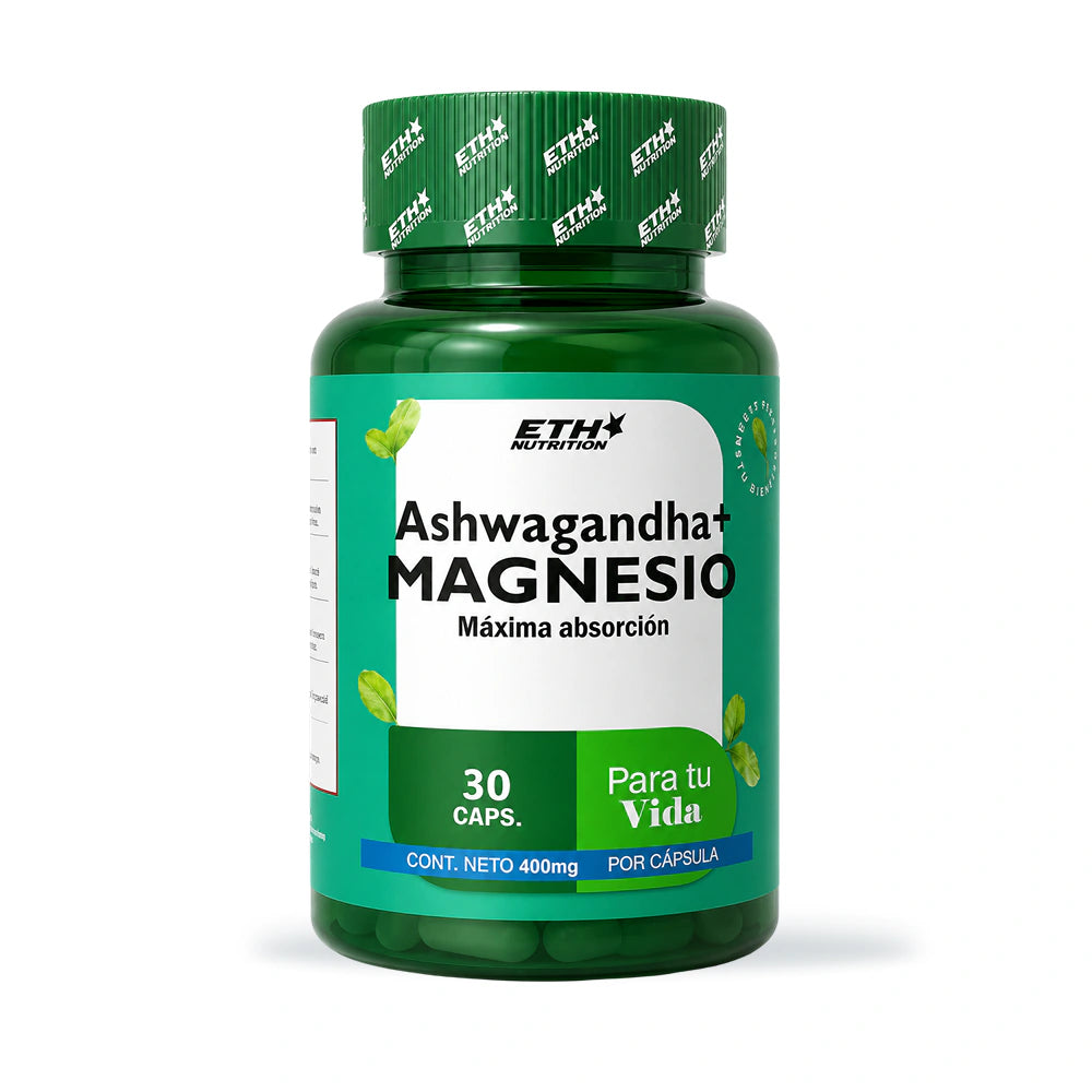 Ashwagandha + Magnesio, Reducción del Estrés y Recuperación Muscular