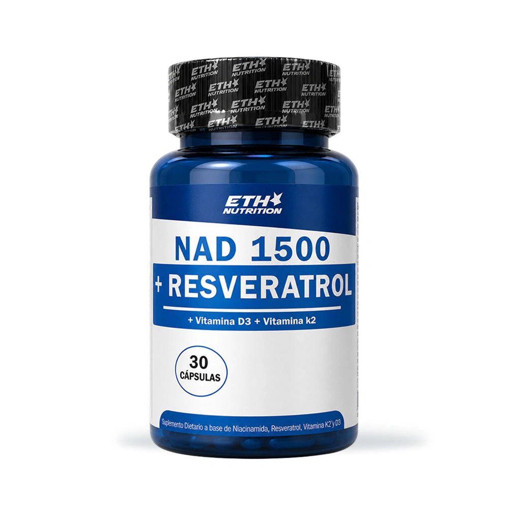 Nad+ Resveratrol 1500 Con K2 Y D3 Premium Energía Celular y Vitalidad