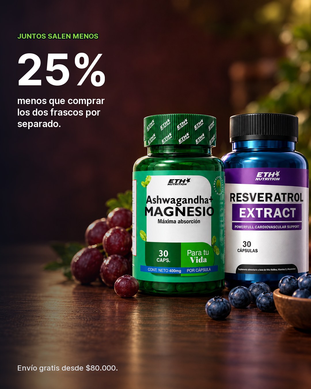 ETH Antioxidante: 25% menos que por separado