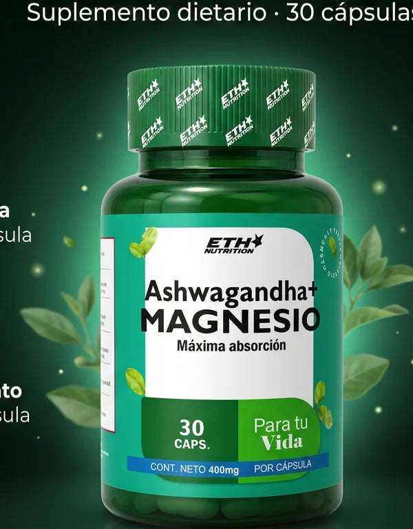 Frasco de Ashwagandha + Magnesio de ETH Nutrition